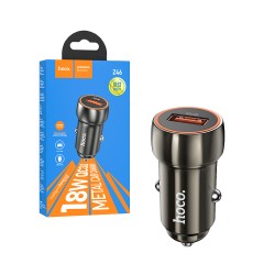 Hoco Car Charger Z46 Blue Shield 18W QC3.0 Metallic Gray Hoco Car Charger Z46 Blue Shield 18W QC3.0 Metallic Gray